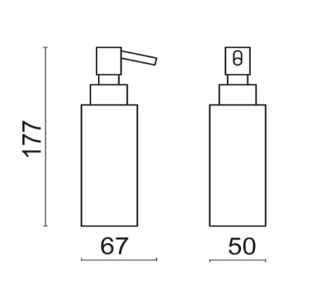 Дозатор настольный BOSSINI Quadro Line V50210.030 цвет Хром