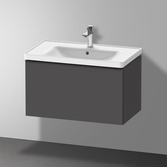 Тумба подвесная под раковину DURAVIT D-Neo DE425504949 784 мм х 452 мм, с одним выдвижным ящиком, графит матовый