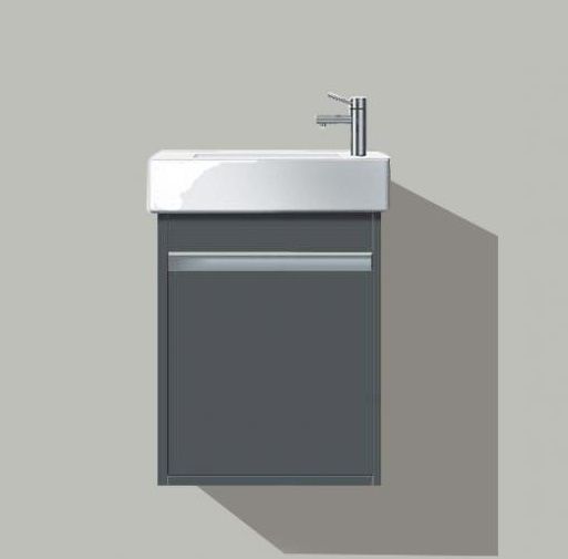 Тумба подвесная под раковину Duravit Ketho KT6662R4949 1 дверца, правая, графит матовый (изделие снято с производства)