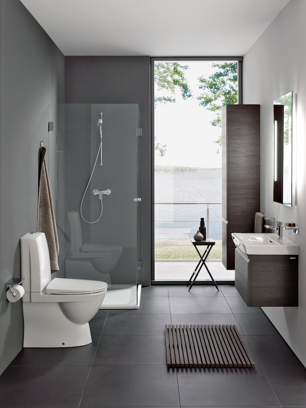 Высокий шкаф-пенал подвесной Laufen  Pro   4.8312.2.095.423.1 высота 165 см, дверь левая, цвет венге