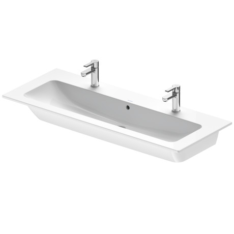 Раковина Duravit Me by Starck 2361120024 с 2 отверстиями под смеситель, с переливом, белая