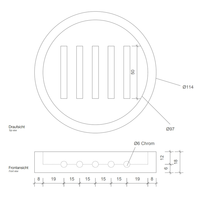 Мыльница  настольная  DECOR WALTHER  STONE STS   0972155    2 X Ø 11,5 см, из композита с металлическими вставками,  белый/сталь матовая