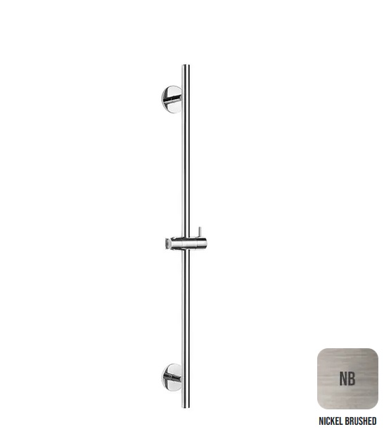 Штанга для душа из латуни ALMAR SLIDING RAILS E087075.NB 1000 мм, круглые розетки, цвет Nickel Brushed