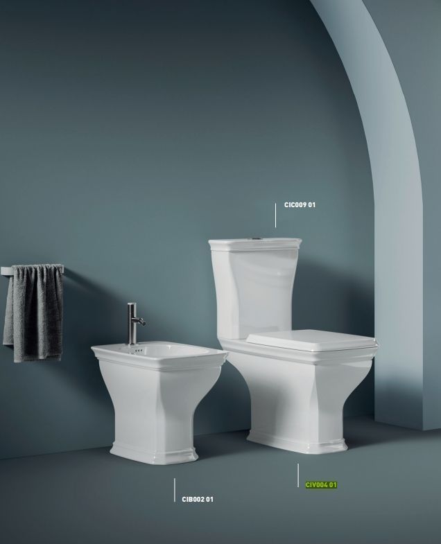 Унитаз напольный ARTCERAM CIVITAS CIV004 01 00 540 мм х 360 мм, со сливом Vario, c креплением, белый глянцевый