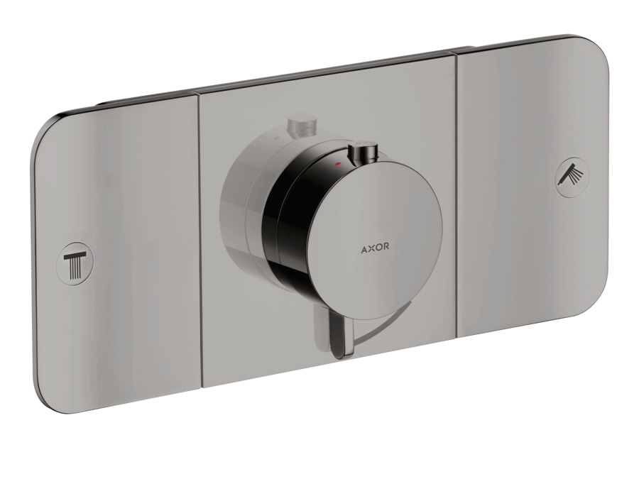 Термостат AXOR One 45712330 на 2 потребителя, чёрный полированный хром