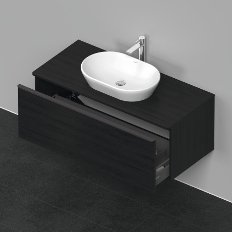 Тумба подвесная под раковину DURAVIT D-Neo DE494901616 1200 мм х 550 мм, с 1 выдвижным ящиком и консолью, чёрный дуб