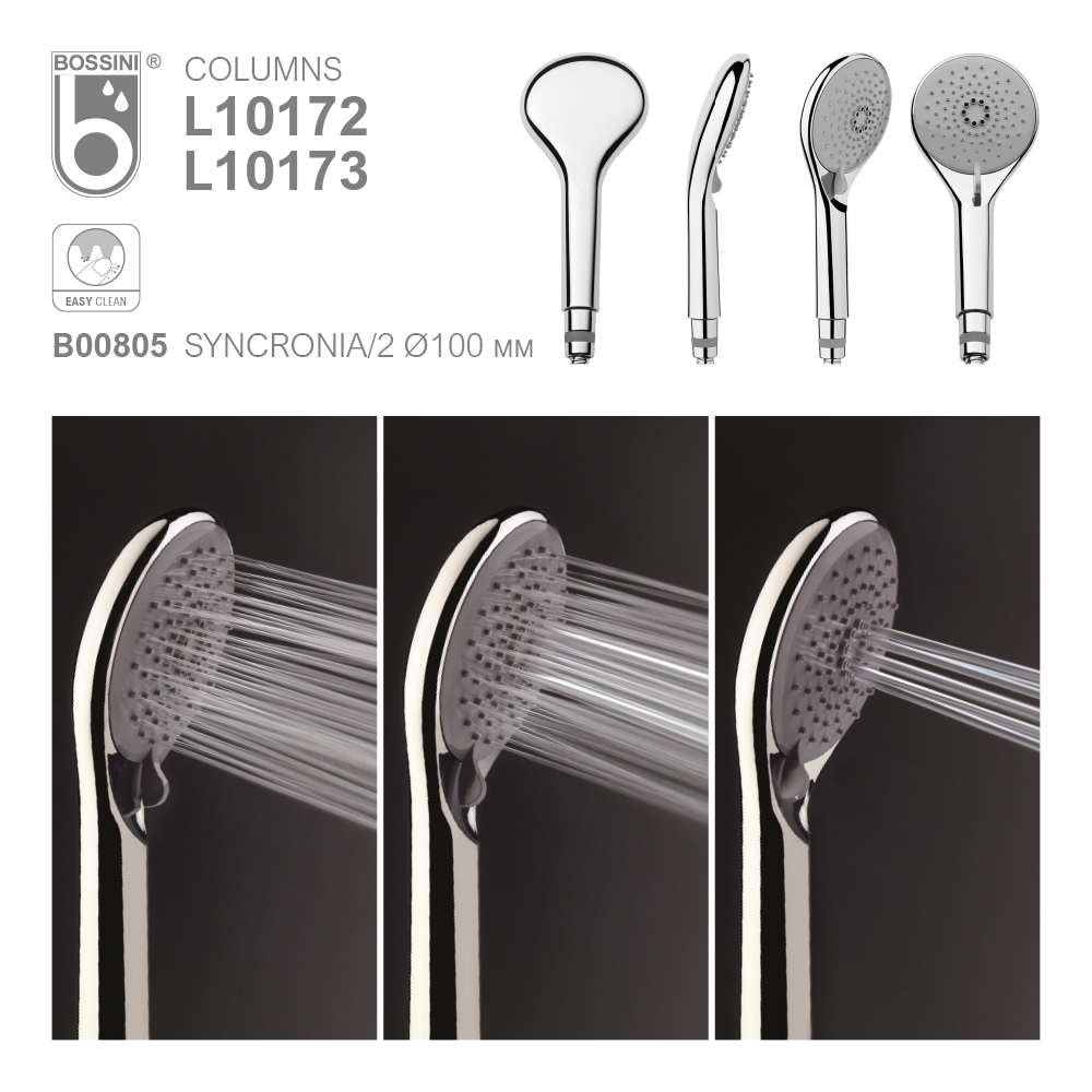 Душевая стойка Bossini Elios L10172.073 черный матовый