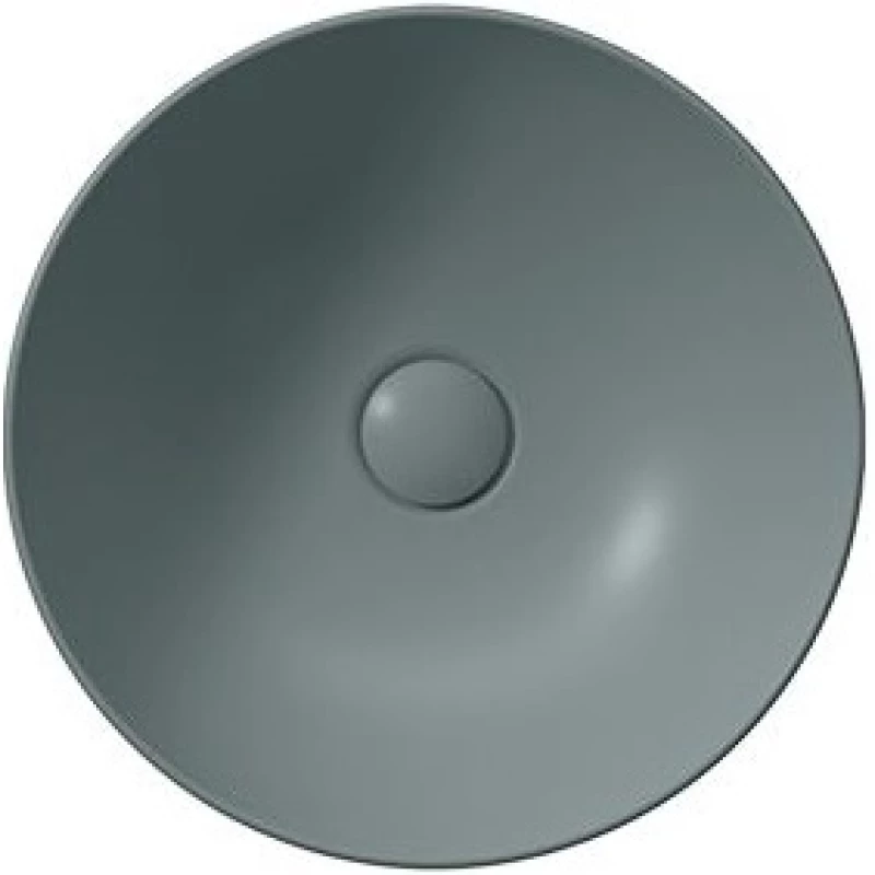 Раковина-чаша накладная круглая GSI NUBES 903904 400 мм х 400 мм, без отверстия под смеситель, без перелива, цвет Agave Matte