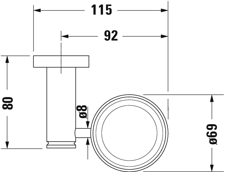 Держатель стакана Duravit D-Code 0099201000 хром