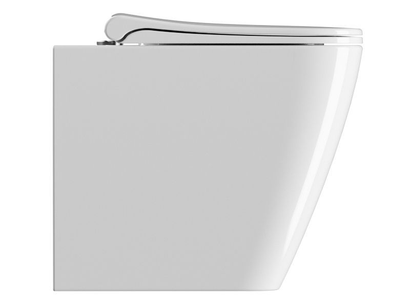 Сиденье с крышкой для унитаза GSI NUBES MS96C11 c Soft Close, белое глянцевое