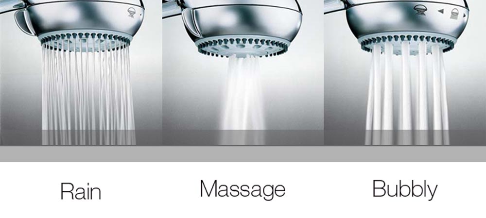 Лейка для душа Bossini Prince-s 3 режима B00041 Хром