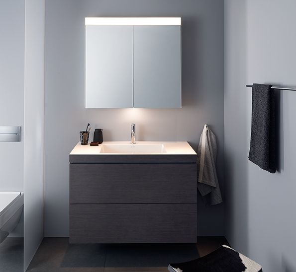 Тумба подвесная с раковиной Duravit L-Cube LC6927O4949 графит матовый