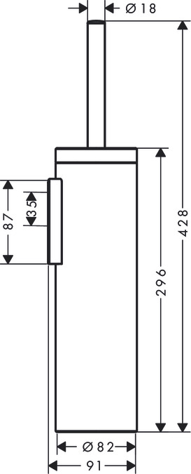 Туалетный ёршик AXOR Universal Circular 42855000 Хром