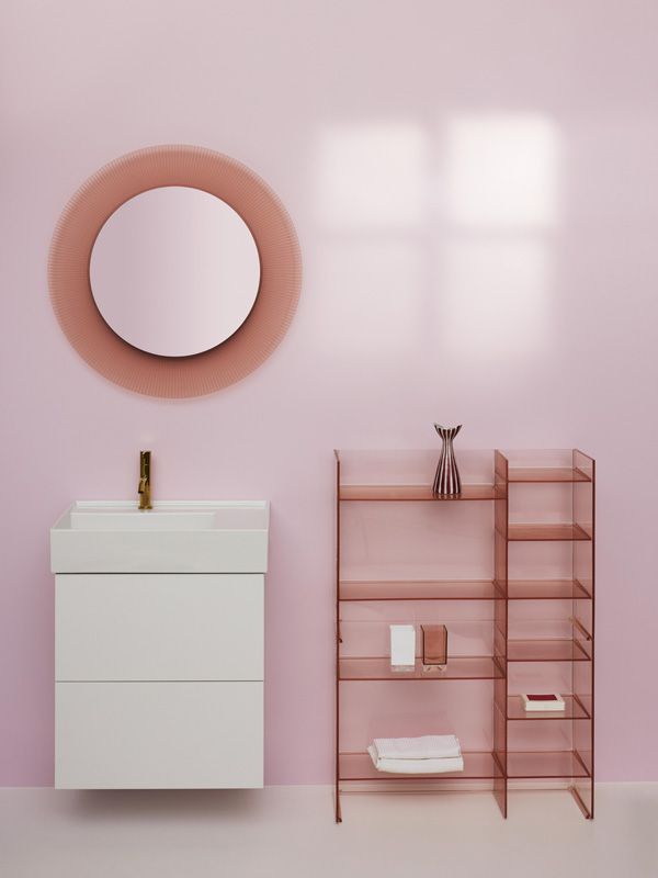Стеллаж для ванной комнаты Kartell by Laufen   3.8933.1.093.000.1   пластик, розовый пудровый