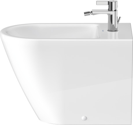 Напольное биде Duravit D-Neo 370 мм х 580 мм, c отверстием под смеситель, с переливом, с креплением, белое