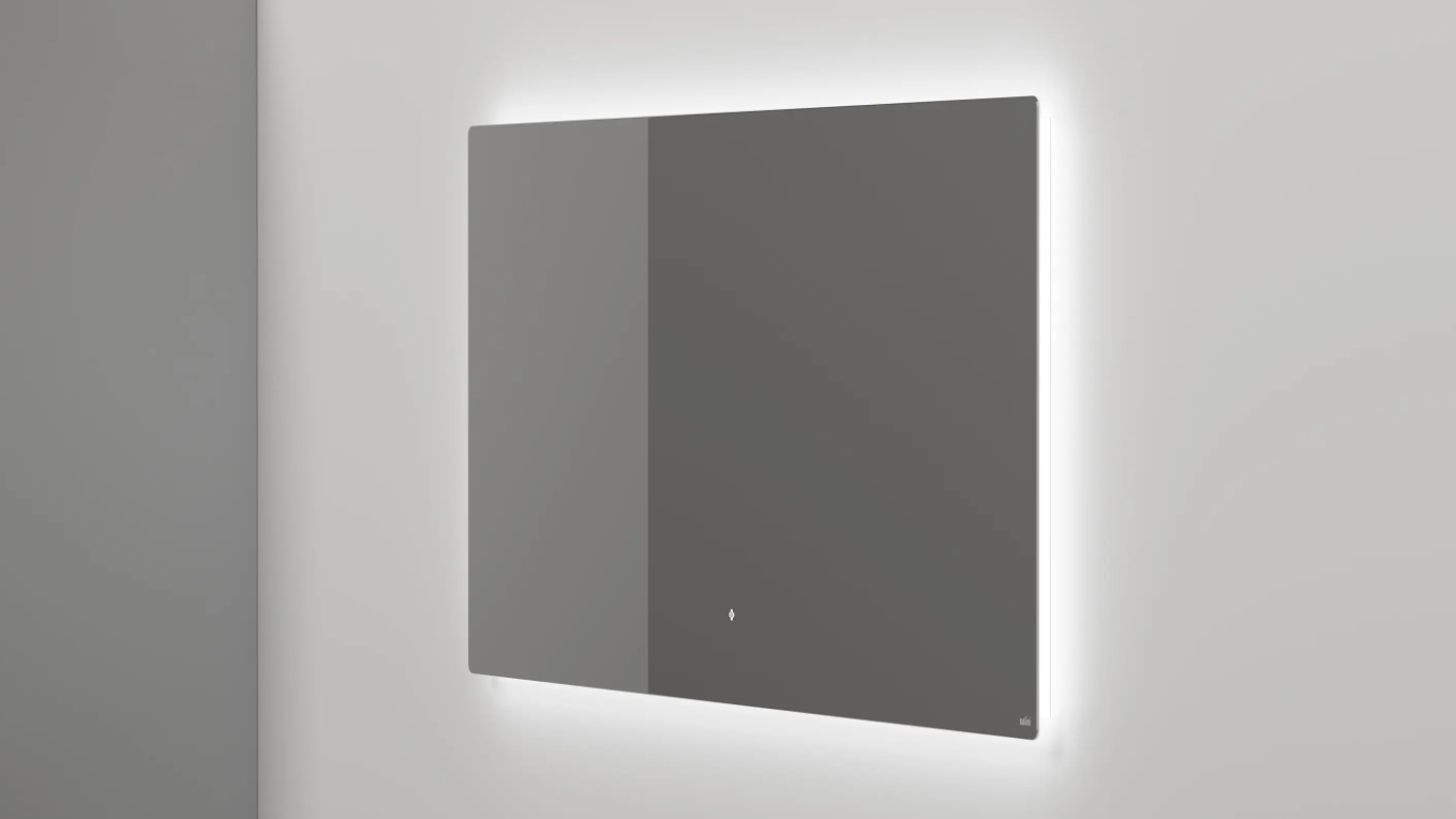 Зеркало с LED - подсветкой и подогревом SALINI OMBRA 27M011090BH 25х1000х900мм, с сенсорным включателем, цвет Серый