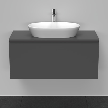 Тумба подвесная под раковину DURAVIT D-Neo DE494804949 1000 мм х 550 мм, с 1 выдвижным ящиком и консолью, графит матовый