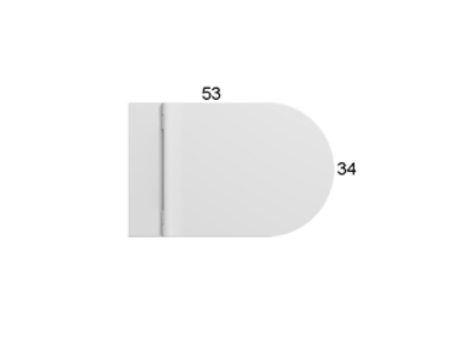 Унитаз подвесной безободковый GLOBO Mode MES02BI 340 мм х 530 мм, с креплением, белый глянцевый