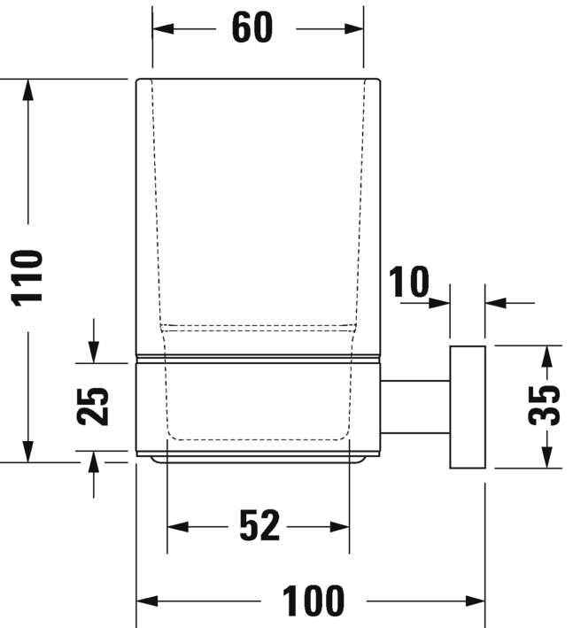 Держатель стакана Duravit Karree 0099511000 хром