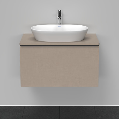 Тумба подвесная под раковину DURAVIT D-Neo DE494707575 800 мм х 550 мм, с консолью, с одним выдвижным ящиком, лён