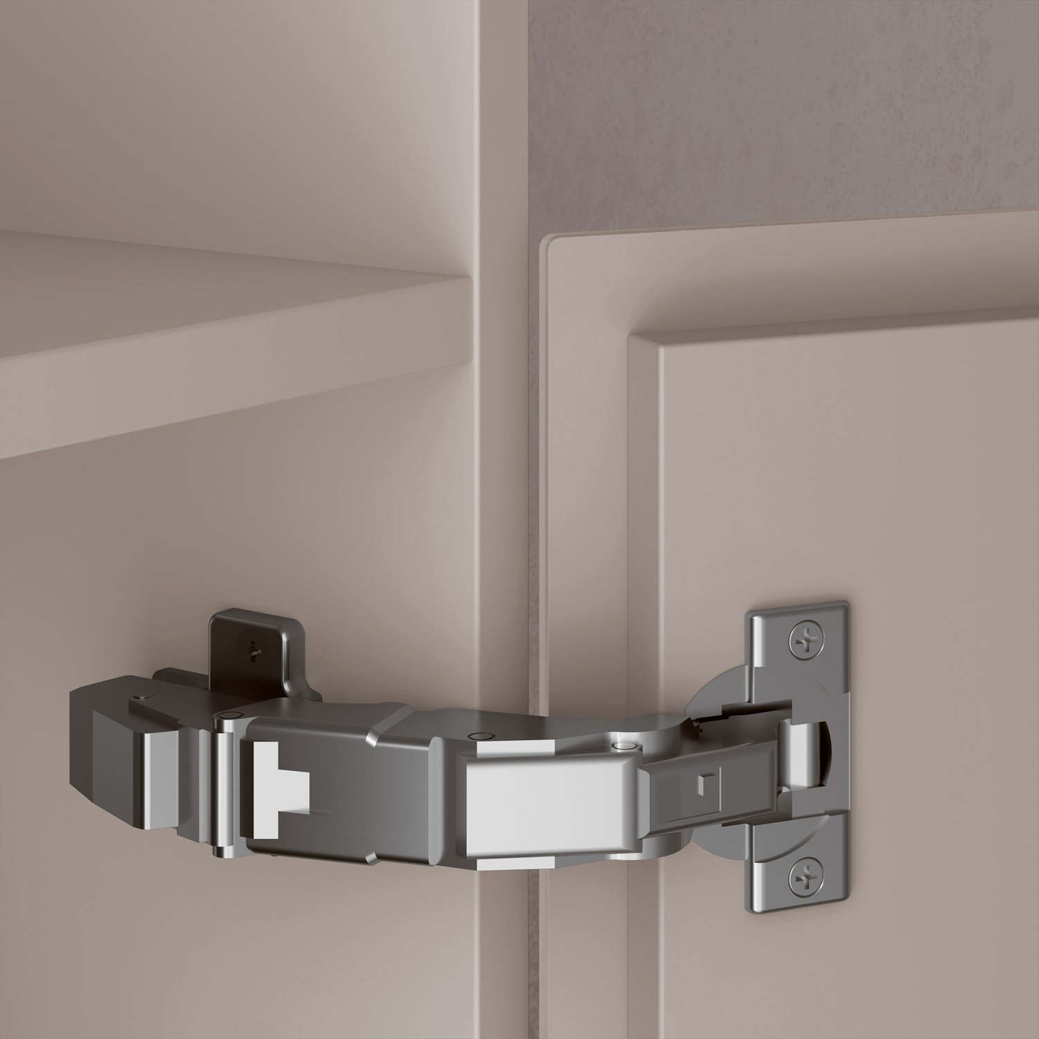 Высокий шкаф - пенал с освещением KEUCO STAGELINE 32831 180102 360 мм х 400 мм х 1800 мм с 1 дверцей, петли справа, с 1 полкой в середине и 4 полками, кашемир/кашемир