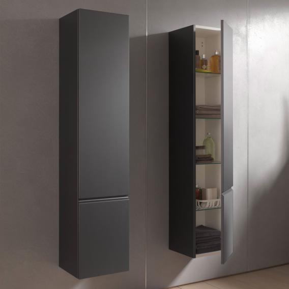 Высокий шкаф-пенал подвесной Laufen  Pro   4.8312.2.095.480.1 высота 165 см, дверь правая, цвет графит