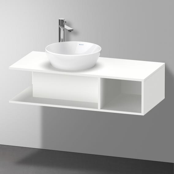 Тумба подвесная под раковину слева DURAVIT D-Neo DE491901818 1000 мм х 480 мм, с открытой боковой полкой справа и консолью, белый матовый