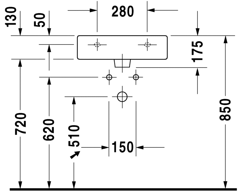 Раковина подвесная Duravit Vero 0454500027 50х47см