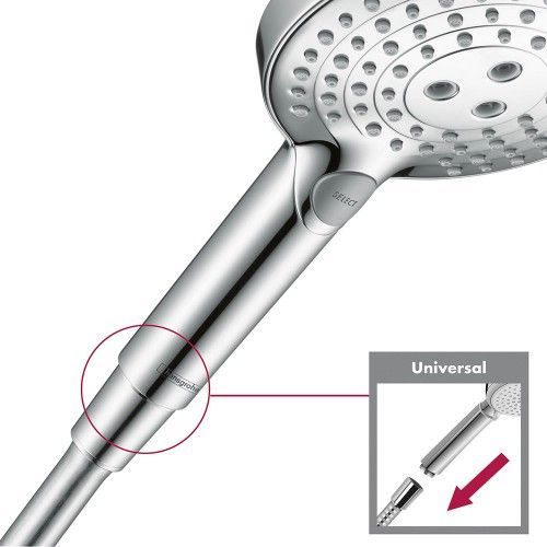 Ручной душ HANSGROHE Raindance Select S 26014340 120 3jet , цвет Чёрный шлифованный хром