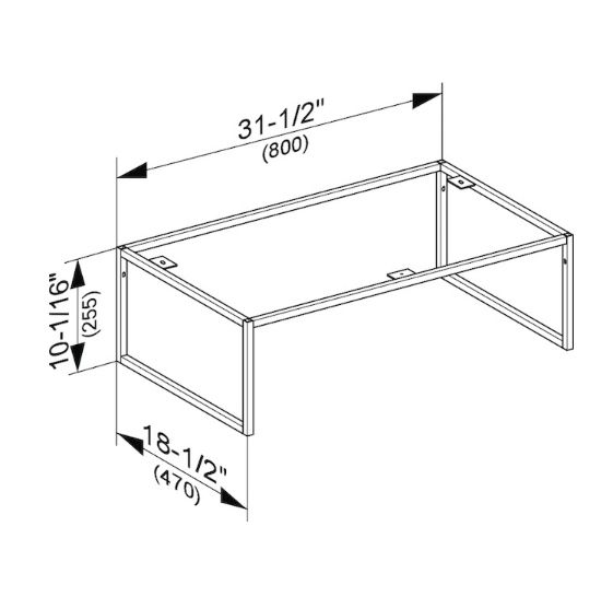 Напольные ножки Keuco Plan 32998 180003 лак кашемир матовый