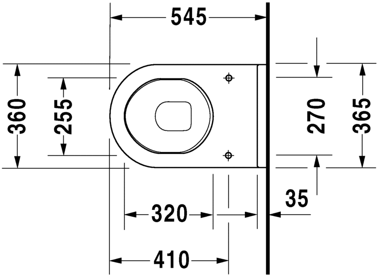 Подвесной унитаз Duravit Starck 3 2215090000 54 см белый