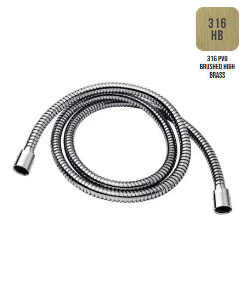 Шланг для душа ALMAR UNIVERSAL C084052.HB316 1500 мм, металлическая оплетка, сталь AISI 316 Brushed PVD, цвет Латунь брашированная