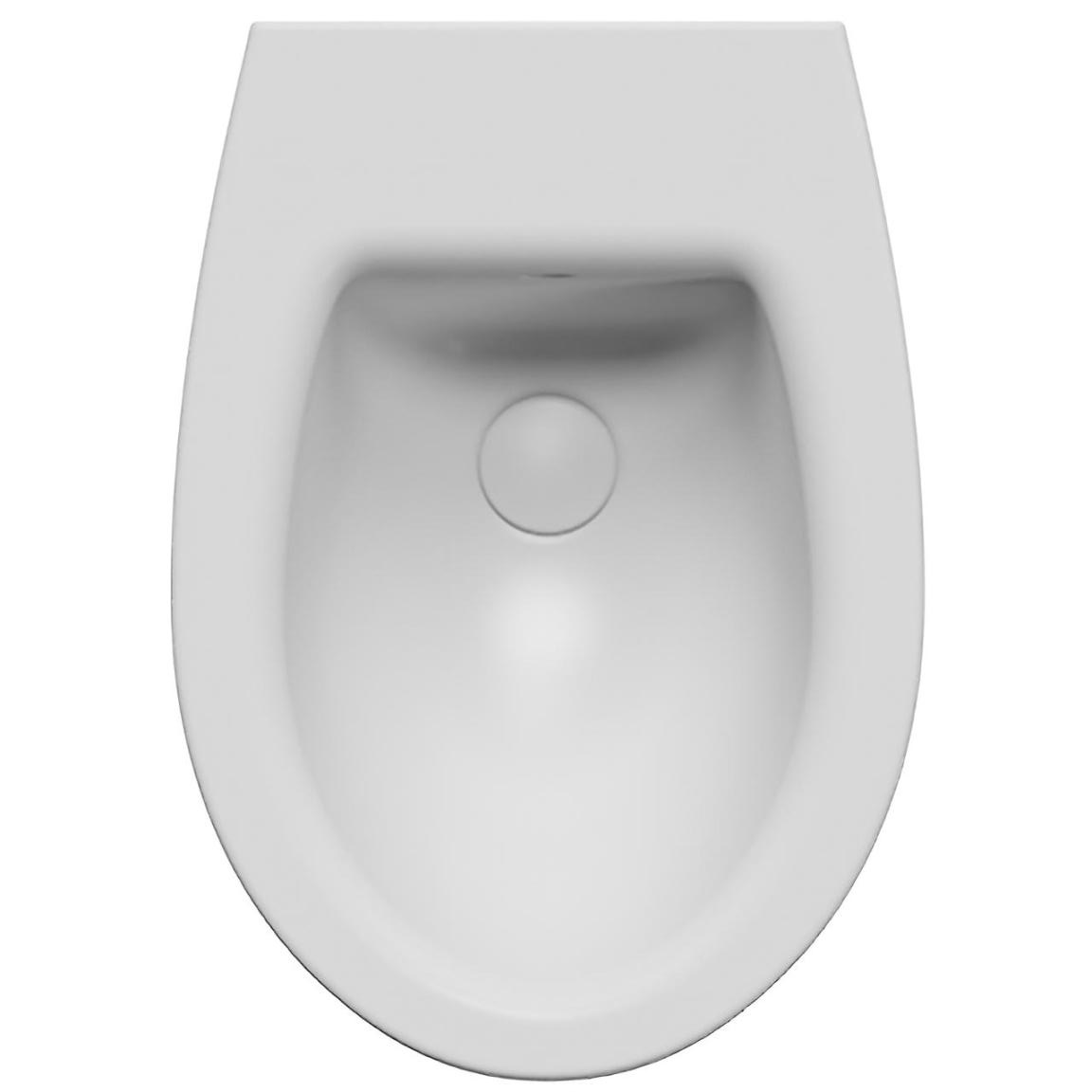 Биде подвесное GSI MODO 9864FR5109 520 мм х 370 мм, с отверстием под смеситель, с переливом, с креплением, цвет Белый матовый (старый артикул 9864109/ 9864FR2109)