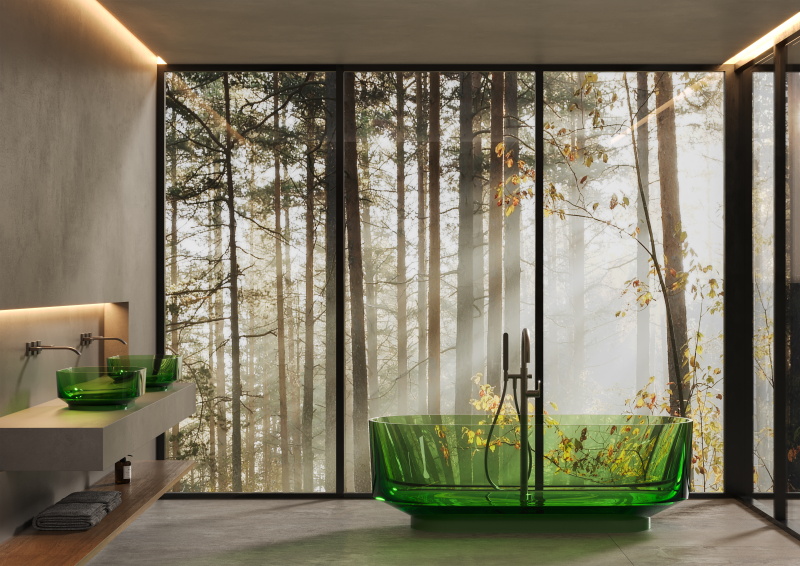 Ванна овальная отдельностоящая из полимера DEA DESIGN SHADOW DD8675 1700 R4 1700 мм х 720 мм х 560 мм, с сифоном и донным клапаном, цвет Smoky Black R4