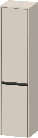 Высокий шкаф с двумя дверцами петли слева DURAVIT KETHO.2 K21329L83830000 360 мм х 400 мм х 1760 мм, серо-коричневый суперматовый