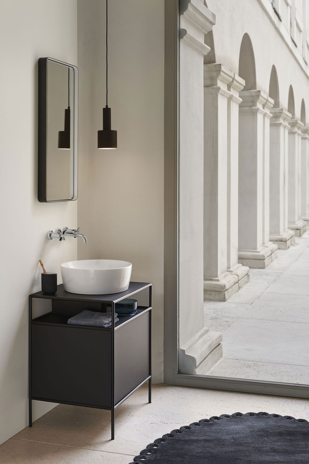 Раковина - чаша накладная круглая GSI NUBES 903911 400 мм х 400 мм, без отверстия под смеситель, без перелива, белая глянцевая