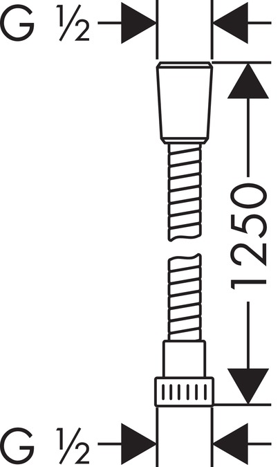 Душевой шланг Hansgrohe Metaflex 28262000 Хром