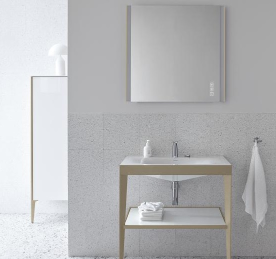 Зеркало с подсветкой DURAVIT XViu XV70320B1B1 820 мм х 800 мм, версия Sensor, матовое шампанское