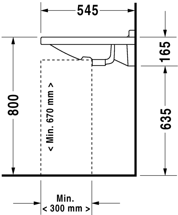 Раковина подвесная Duravit Strack 3 0309700000 70х54 см (изделие снято с производства)