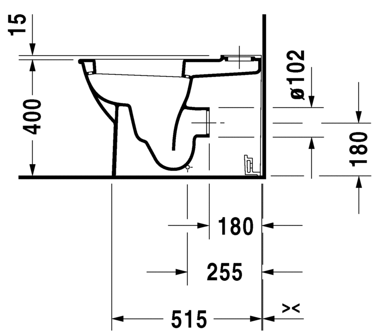 Напольный комбинированный унитаз Duravit Darling New 2138090000 белый