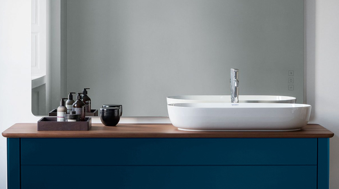 Тумба напольная под столешницу Duravit Luv LU9563R9898 темно-синий