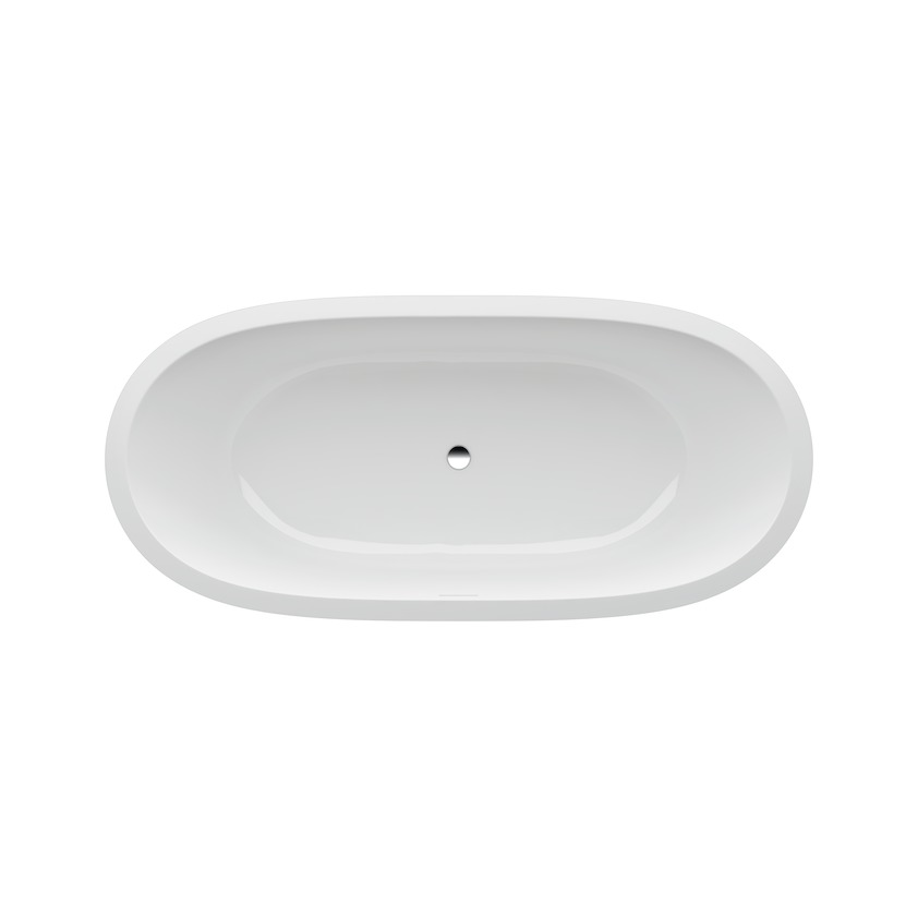Встраиваемая  ванна  овальная   Laufen  IL Bagno Alessi   2.4597.1.000.000.1, 1780 x 820 мм,   из материала  Sentec,  с ножками, без каркаса, белая