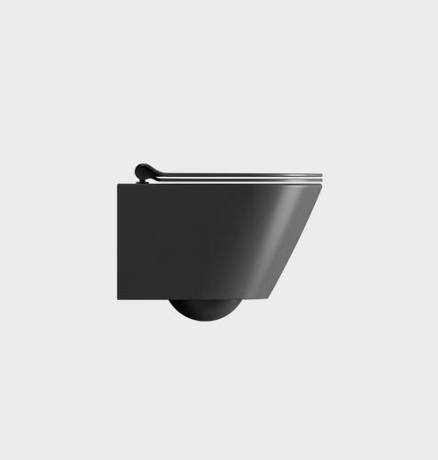 Унитаз подвесной GSI KUBE X 941626 для крепежа FISR2, Swirlflush, цвет Чёрный матовый Ardesia (изделие снято с производства)