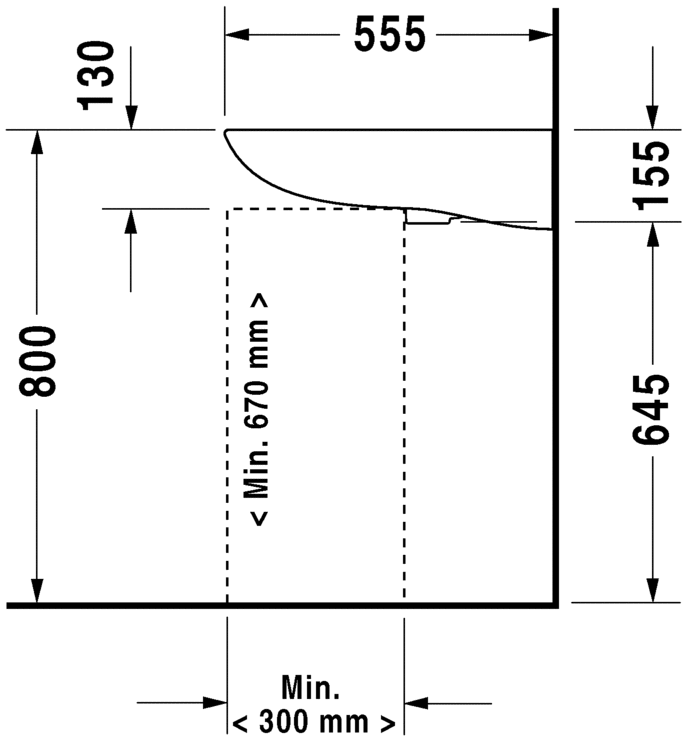 Раковина подвесная Duravit d-code 23126000002 60х55см
