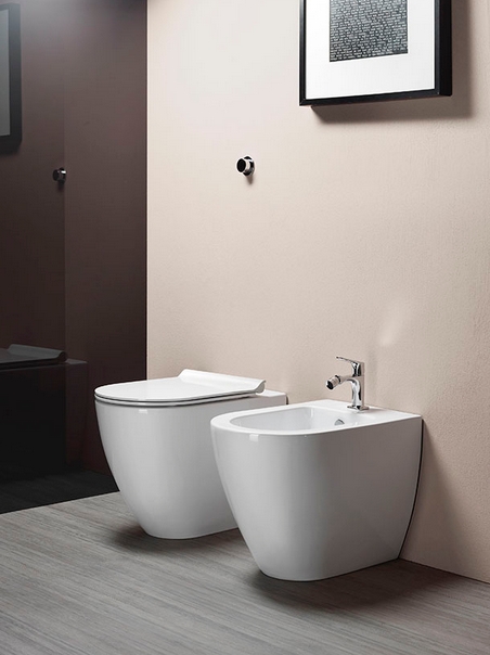 Унитаз напольный приставной GSI PURA 880311 550 мм х 360 мм, со Swirlflush®, цвет Белый глянцевый (изделие снято с производства)