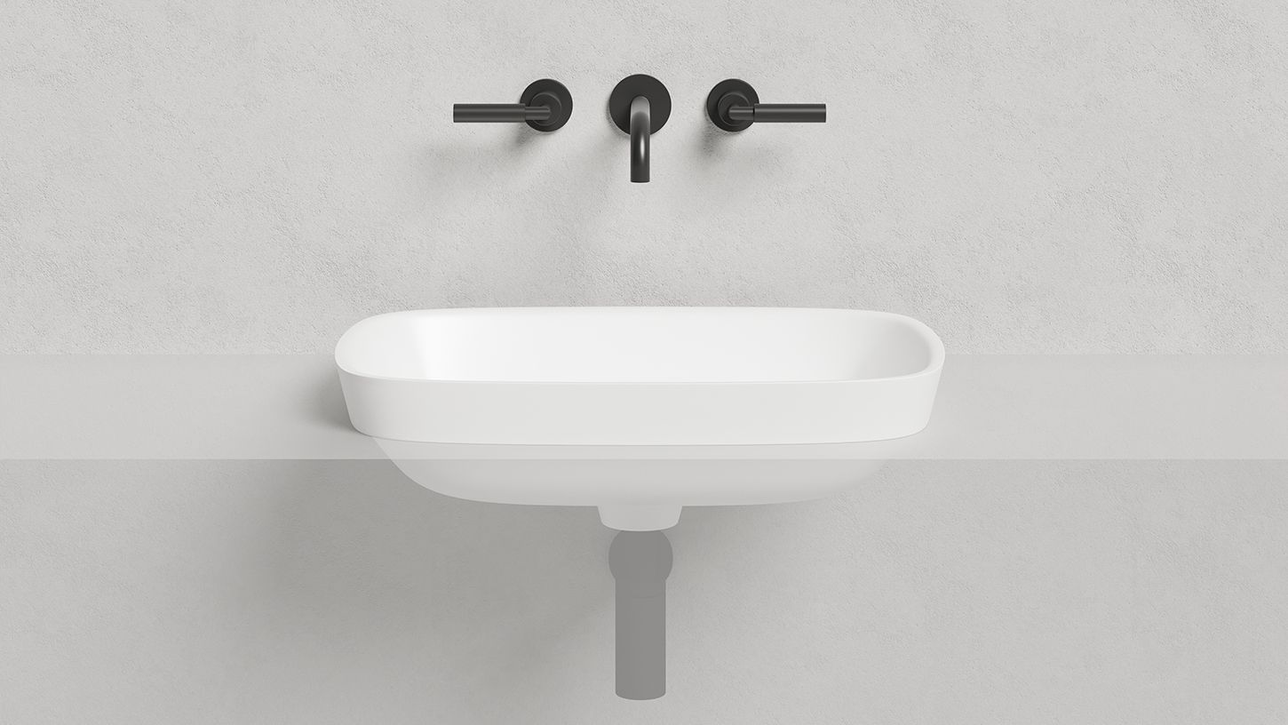 Раковина полувстраиваемая прямоугольная SALINI MAREA 02 1802202M 598х398х165мм, S-Stone, без донного клапана, цвет Белый матовый