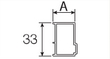 Расширительный профиль PROVEX Toga 1660 SA 10 F 2000 мм, чёрный матовый