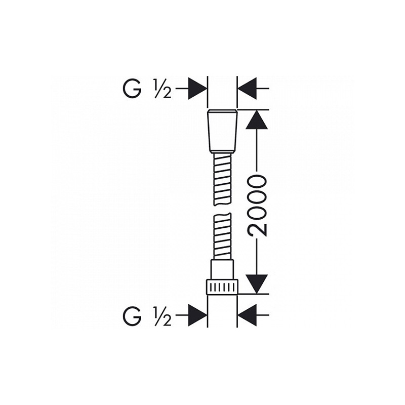 Душевой шланг Hansgrohe Metaflex 28264000 Хром