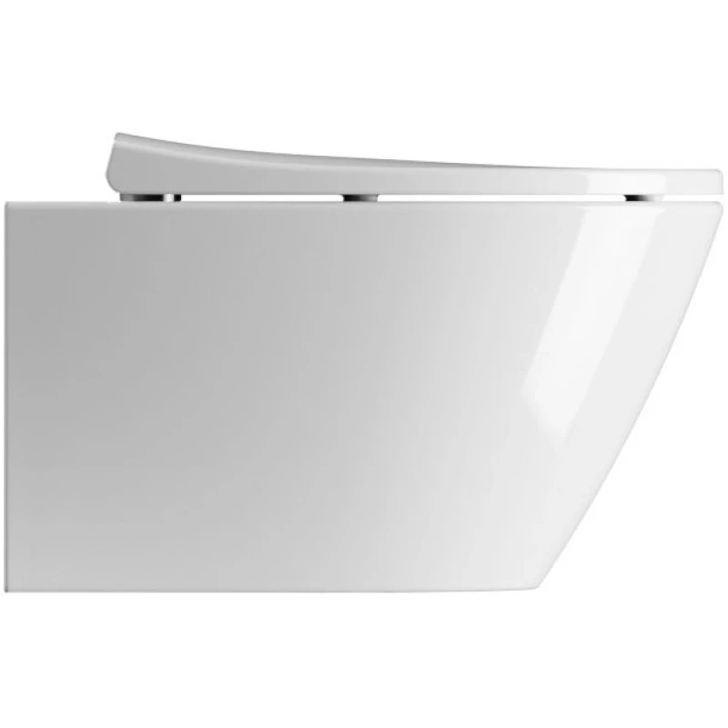 Унитаз подвесной безободковый GSI MODO 9816FR511 520 мм х 370 мм, с Swirlflush, с креплением, цвет Белый глянцевый (старый артикул 981611 / 9816FR211)