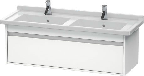 Тумба подвесная под раковину Duravit Ketho 6666 18 с одним выдвижным ящиком, белый матовый
